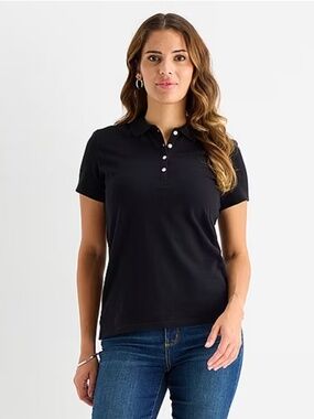 St. John's Bay Womens Short Sleeve Polo Shirt in size Medium